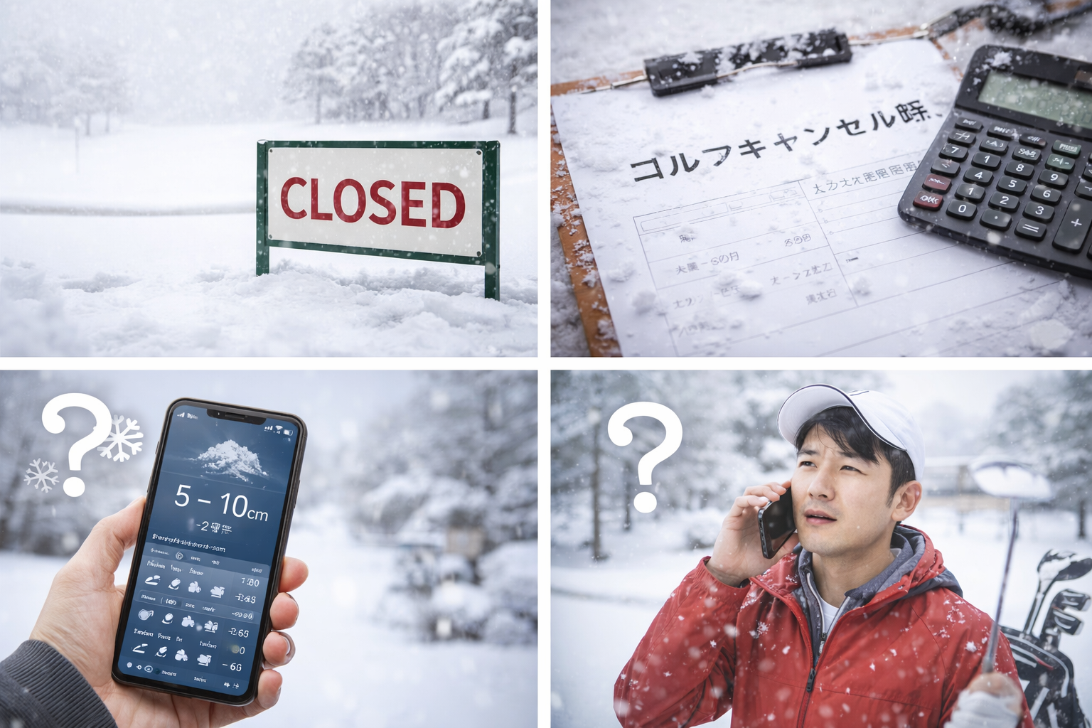 ゴルフ場が雪でクローズ？判断基準・キャンセル料・当日の対処法