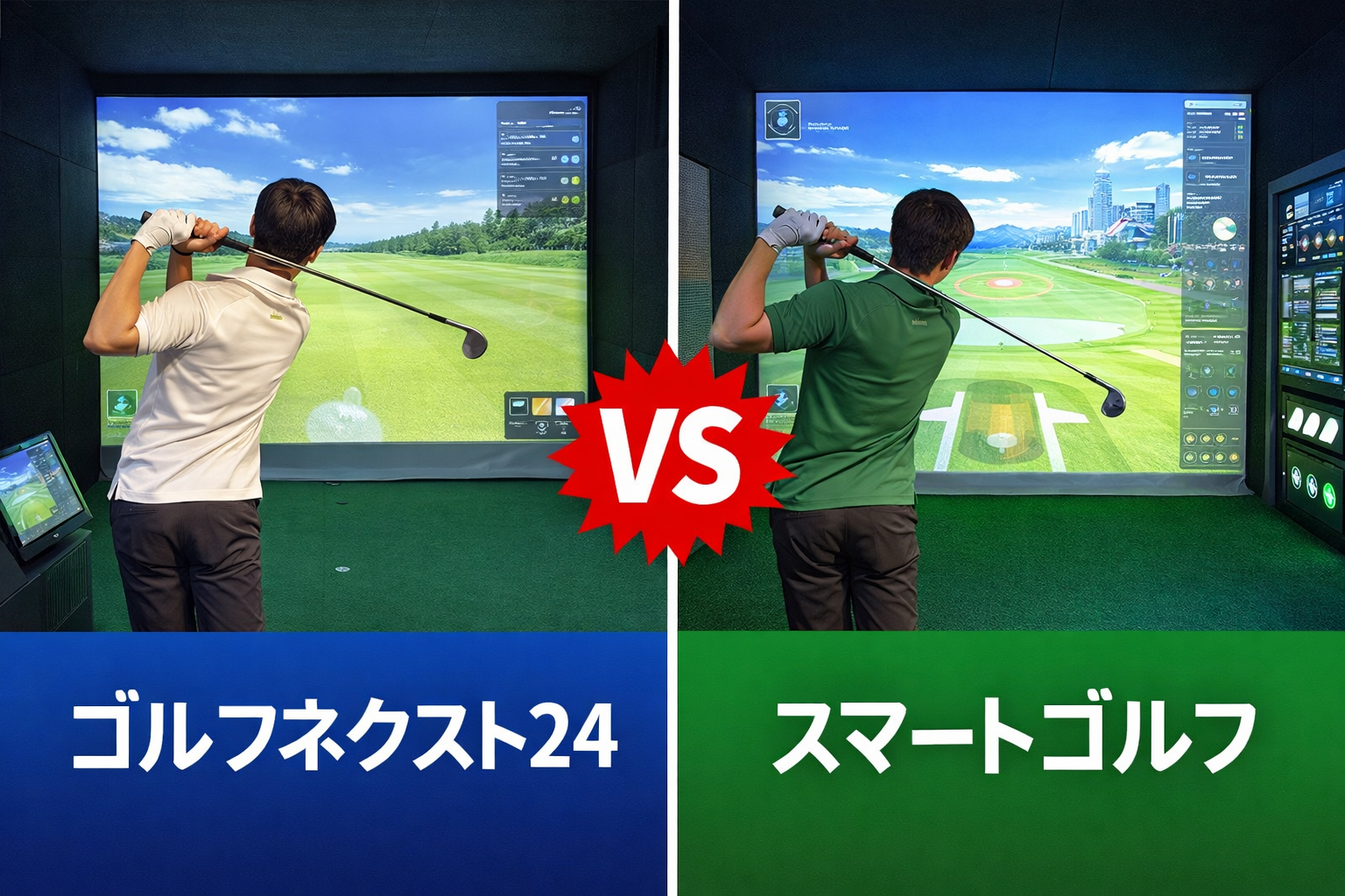 【2026最新】ゴルフネクスト24 vs スマートゴルフ徹底比較｜郊外コスパ型 vs 駅近全国型どっちが合う？料金・設備10項目で解説